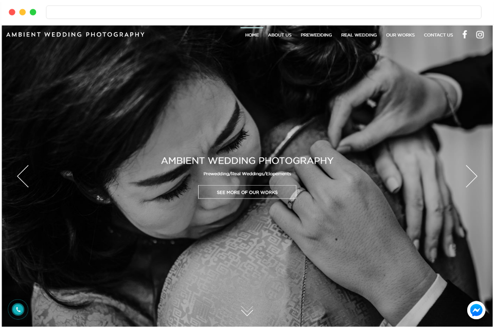 Ambient Wedding Photography - Web Design & Development